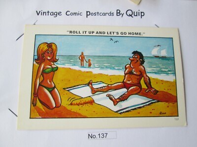 Quip Comic Postkarte Nr 137 ''Roll it up and Let's go home.'' unbespielt