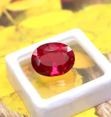 Flawless 7.80 Ct Burmese Shiny Red Ruby A+Natural Oval Certified Loose Gemstone