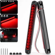 2x Red Led Strobe Tail Lights 10inch Truck Trailer Rear Stop 3rd Brake Light 12v 2x Red Led Strobe Tail Lights 10inch Truck Trailer Rear Stop 3rd Brake Light 12v