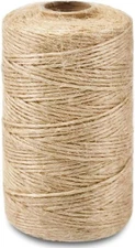 Natural Jute Twine String Thin Ribbon Hemp Twine for Wrapping Christmas, Crafts