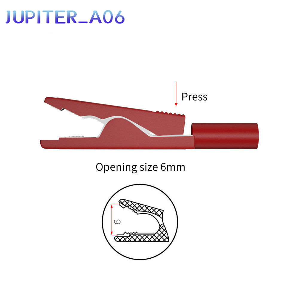 30 Pcs 35mm Long Plastic Testing Work Crocodile Clamps Alligator Clips