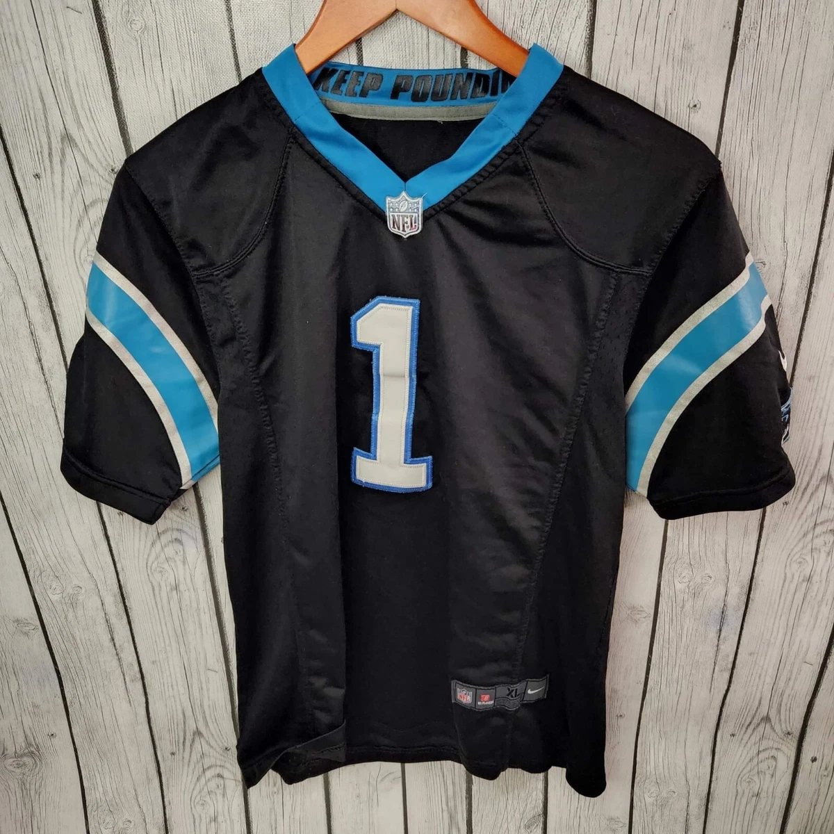 Nike Carolina Panthers #1 Cam Newton Jersey Size Youth XL NFL Stitched!