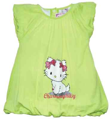 Charmmy Kitty Kleid Ballonkleid Sommerkleid Tunika Viskose hellgrün Gr.80 neu