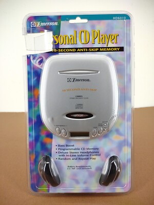 Emerson Personal CD Player 10 Sec.  Anti-Skip. NEW *Damaged Plastic Package*