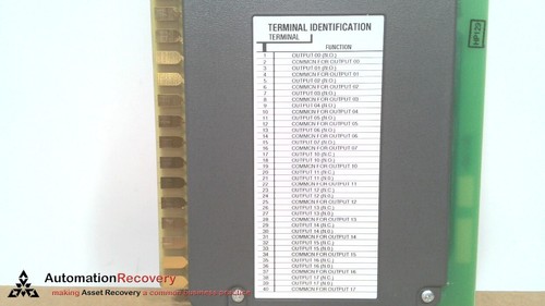 ALLEN BRADLEY 1771-OW16 SER B, ELECTROMECHANICAL CONTACT OUTPUT MODULE, #247126 - Picture 8 of 11
