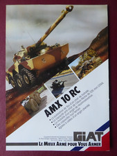 10/1989 PUB GIAT ARMEE FRANCAISE CHAR BLINDE AMX 10 RC ORIGINAL FRENCH AD