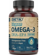 Deva Vegan Omega-3 DHA-EPA (300 mg), 90 Non-g...