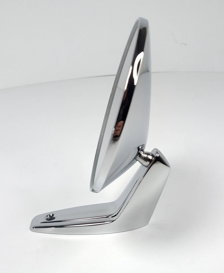 Par (2) espejos retrovisores exteriores/exteriores cromados para Mopar 1966-75 Foto 3 de 4