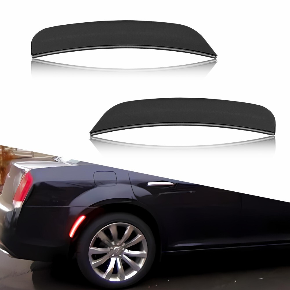 2015-2023 Chrysler 300 Red LED Rear Side Marker Smoke Lights Reflector Lamp
