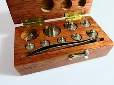 Vintage Laboratory/Apothecary Metric Weight Set + Fractionals & Tweezers
