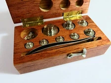 Vintage Laboratory/Apothecary Metric Weight Set + Fractionals & Tweezers