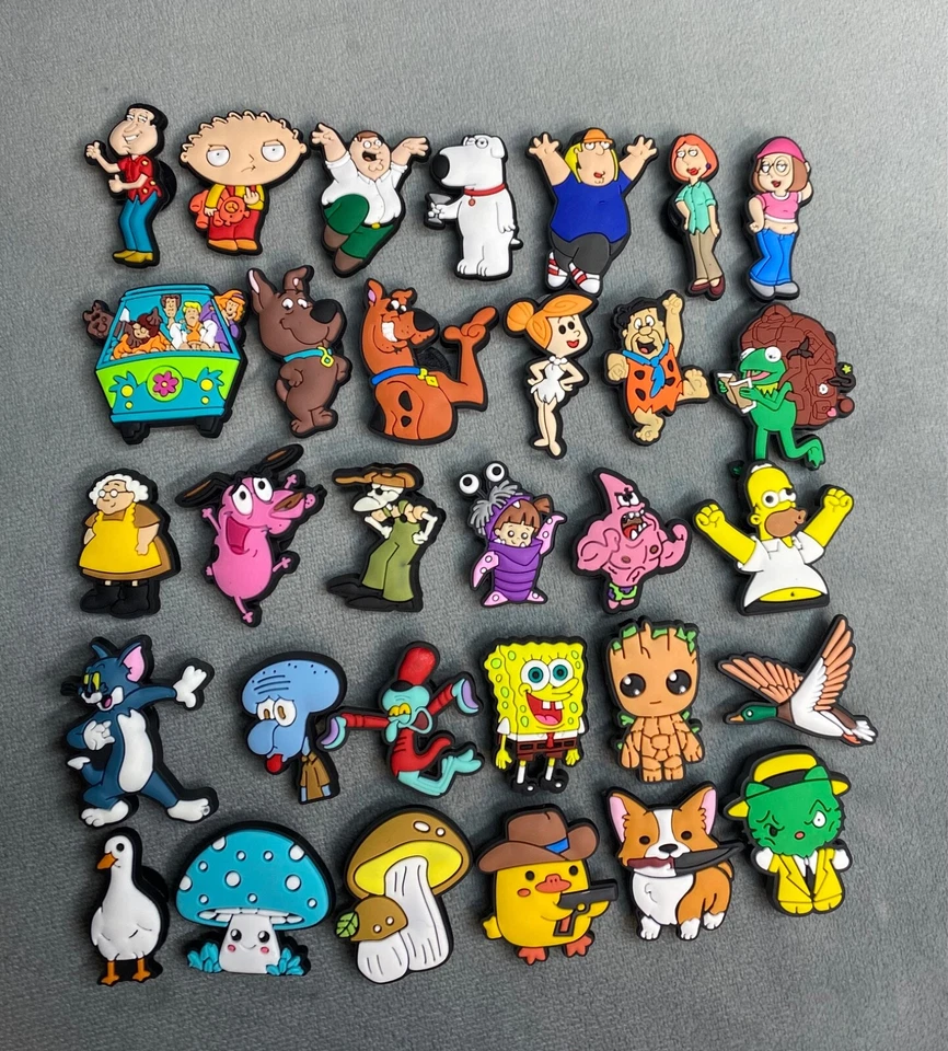 WALCHA Shoe charms Fit charms Mystery machine scooby duck silly goose hunters fishing