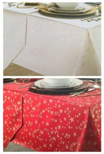 Rote Tischdecken mit Stern-Form