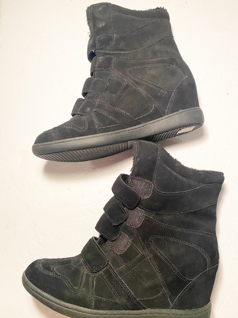 skechers high top wedge sneakers