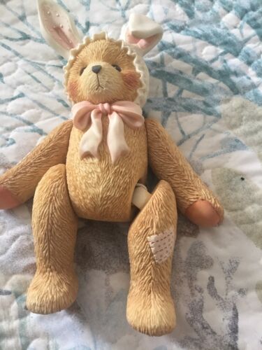 Cherished Teddies "Some Bunny Loves You" 1993 Musical Jointed 9" Resin Figurine - Zdjęcie 1 z 2