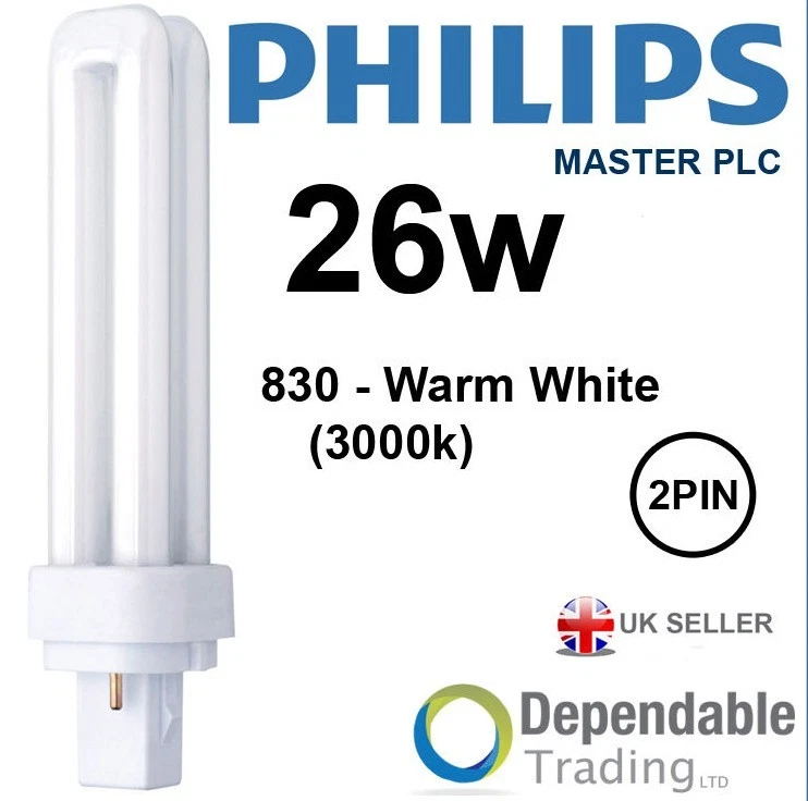 Bend palm Goat 26w PHILIPS MASTER PL-C 26w/830/2P 2-PIN - Warm White - G24d-3 26PLC8302PinB 8711500620989 | eBay Bend palm Goat 26w PHILIPS MASTER PL-C 26w/830/2P 2-PIN - Warm White - G24d-3 26PLC8302PinB 8711500620989 | eBay