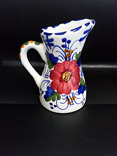 Small Vintage Benjamin Catalan Floral Studio Art Pottery Creamer Pitcher 11.5cm - Picture 3 of 5