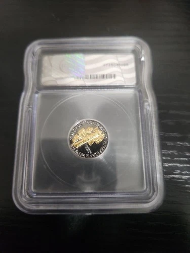 1943 Icg Brilliant Unc Mercury Dime Black Ruthenium &gold