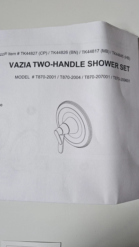 Jacuzzi Matte Black TK44817 Vazia Two-Handle Shower Faucet Set T870-2001 - Image 4 of 4