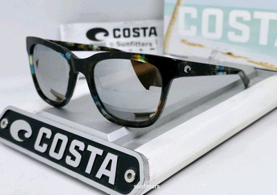 COSTA DEL MAR ocean tortoise/silver mirror COQUINA polarized 580G