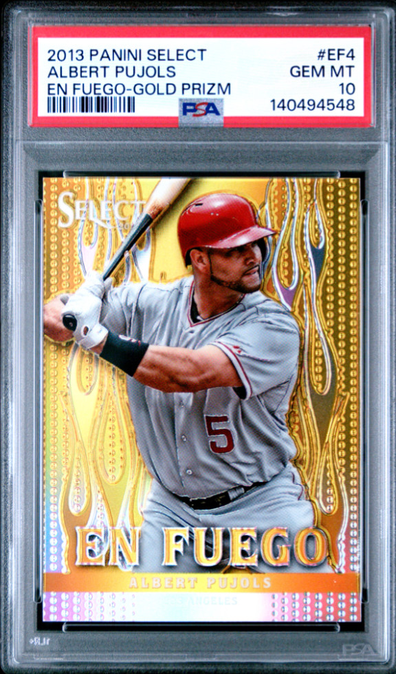 2013 Panini Select Albert Pujols En Fuego Prizm Gold #/25 Angels PSA 10 GEM MINT