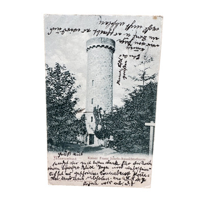 Postkarte Ansichtskarte Marienbad Kaiser Franz Josefs-Aussichtsturm Böhmen 1901