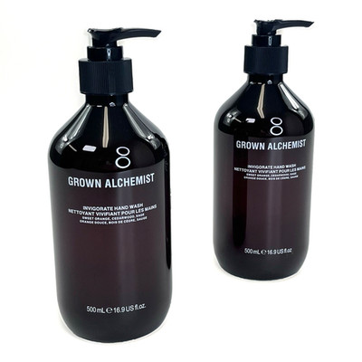 Grown Alchemist Invigorate Hand Wash 2 PACK Sweet Orange Cedarwood Sage 16.9oz