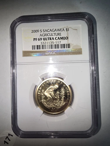 2009-S $1 Sacagawea Agriculture Dollar NGC PF 69 Ultra Cameo BX5-11