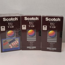 Scotch T120 EG High Grade VHS Tapes Blank Sealed Lot Of 5