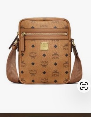 original MCM Tasche Crossbody Logo Bag cognac braun TOP!! Neu mit Etikett LP730 