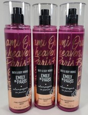 Bath Body Works EMILY IN PARIS CHAMPAGNE IN PARIS Fine Fragrance Mist 8 oz x3