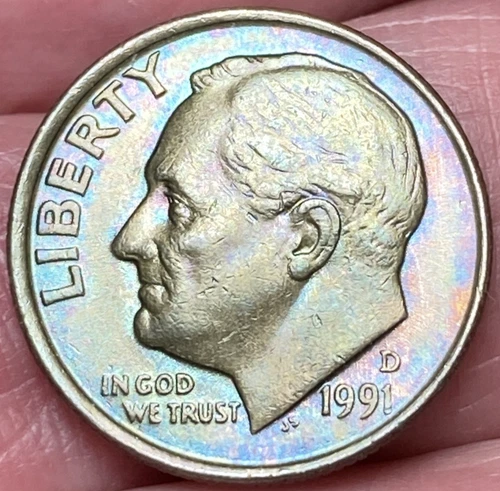 1991-D Roosevelt Dime — photo from the most recent tracked eBay sale