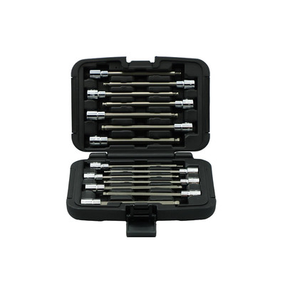 VIM Tools BHXLM100 14 Piece Master 6'' Long Ball Hex Driver Set