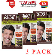 Just For Men Control GX Grey Reducing Shampoo 4 fl oz 3 Pack Gradually Color