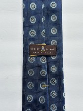 Robert Talbott Best Of Class Navy Medallion 100 Silk Tie Made in Italy