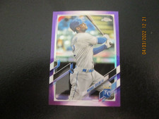 MICHAEL TAYLOR 2021 TOPPS CHROME UPDATE PURPLE REFRACTOR BASE CARD #USC61