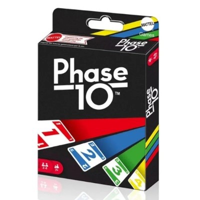 Mattel Games Phase 10 Card Game Board Game Family Game 2-6 Players