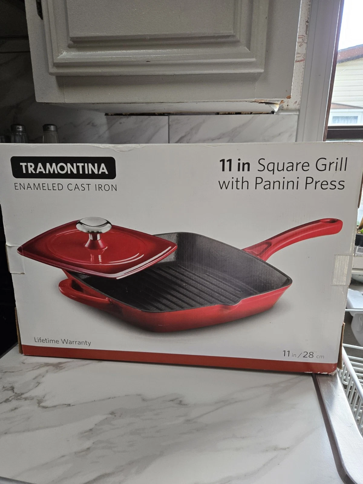 NIB TRAMONTINA 11IN SQUARE GRILL WITH PANINI PRESS
Opens in a new window or tab