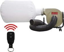 BUCKTOOL 1HP 6.5AMP Wall-Mount Dust Collector with Remote Control and 2-Micron D