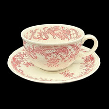 Villeroy & Boch Valeria rot: Teetasse / Tasse mit Unterteller