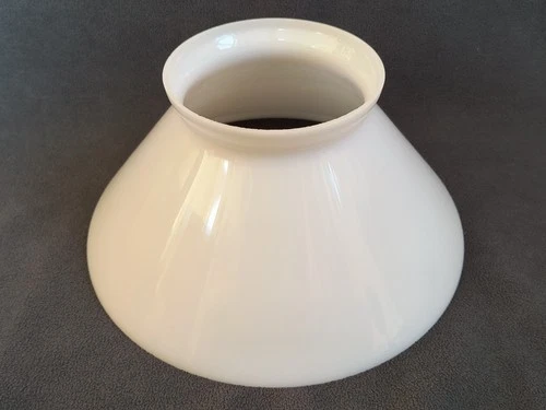 Victorian SLANT White Milk Glass 11-5/8" Hanging Lamp Shade