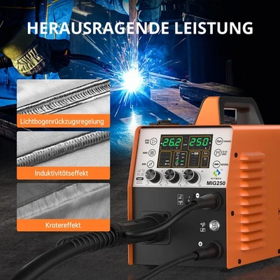 5IN1 MIG Schweißgerät Aluminium 240V mit Induktivitätsregelung & Pre-Flow - Bild 1 von 4