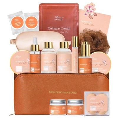 21 Pc Women's Luxurious Spa Gift Set | MOTHER'S DAY w Travel Toiletry Bag