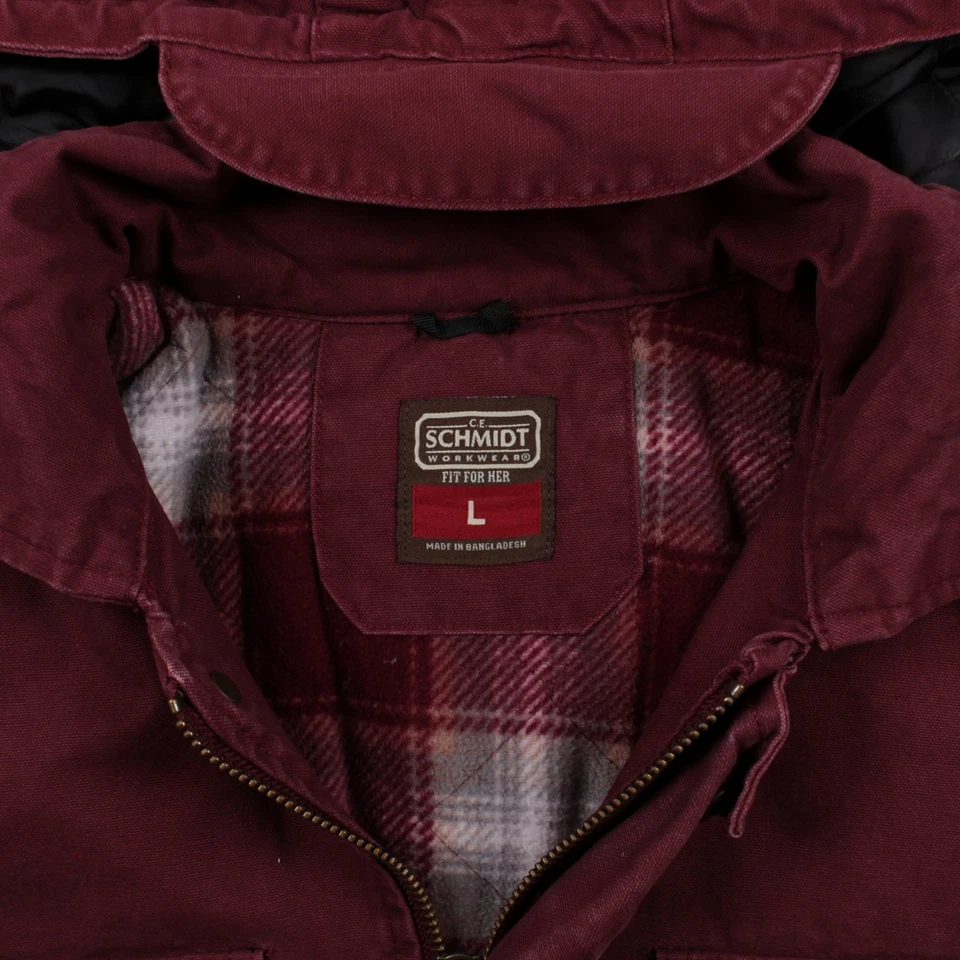 Chaqueta plumero Schmidt vintage L manta forrada roja para mujer Foto 3 de 4