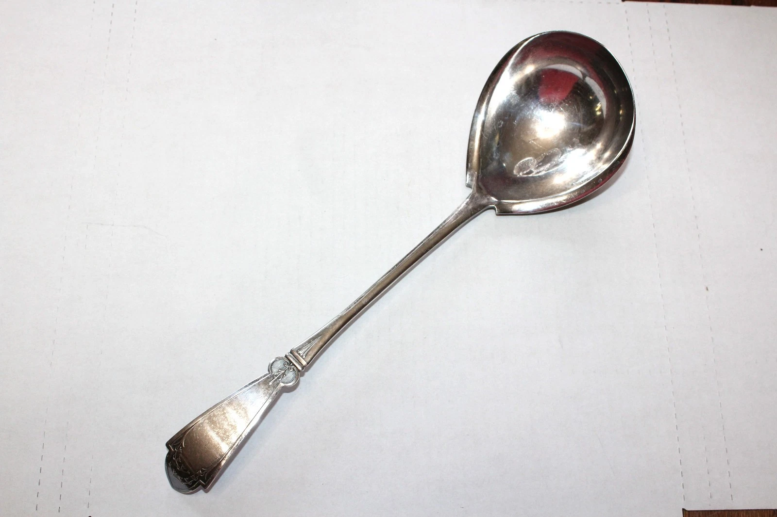 Antique 1847 Rogers Bros Princess Silverplate Punch or Soup Ladle 19th Century