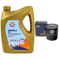 MotoröL Set Gulf Formula Cx 5W-30 4 Liter + ÖLfilter FüR Suzuki Toyota Yaris