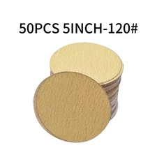 50PCS 5 Inch No Hole Sanding Discs Hook Loop 600 Grit for Fine Finish & Polish