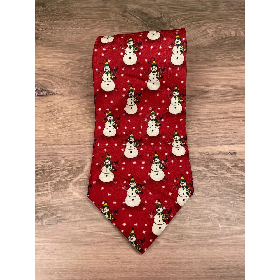 Nordstrom J.Z. Corbata de Seda Richards Muñeco de Nieve Vacaciones Déjalo Nieve Navidad Foto 2 de 4