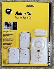 GE Alarm Kit Home Security Wireless 3 Window 1 Door Alarm