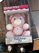 Vintage Fisher Price Puffalump Pet Pink Bear RARE New In Box